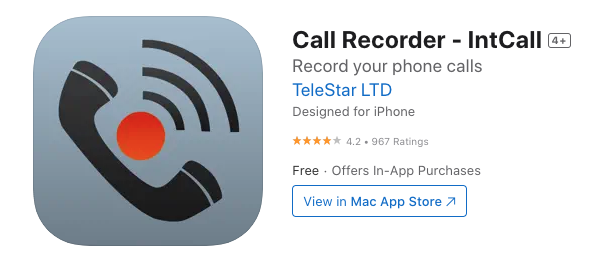 spela in samtal i iphone med Call Recorder IntCall